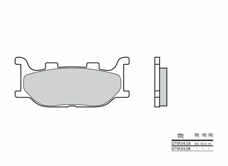 Plaquettes de frein BREMBO route carbone céramique - 07YA3408 