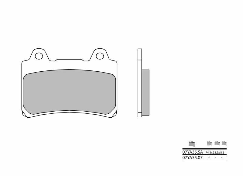 Plaquettes de frein BREMBO route métal fritté - 07YA35SA 