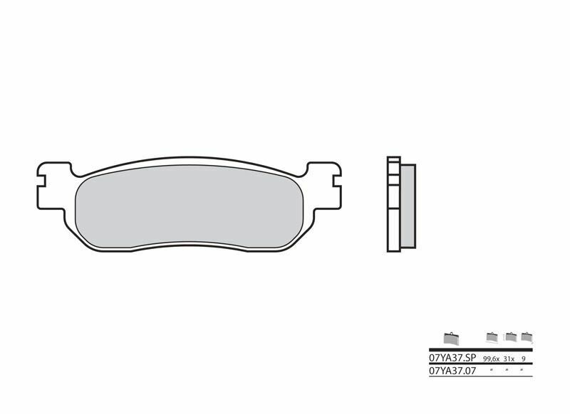 Plaquettes de frein BREMBO route carbone céramique - 07YA3707 