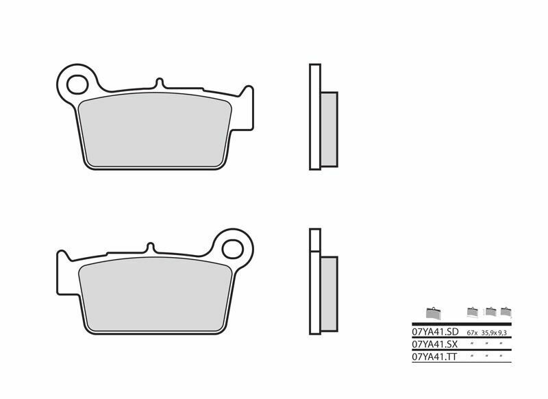 Plaquettes de frein BREMBO Off-Road métal fritté - 07YA41SD 