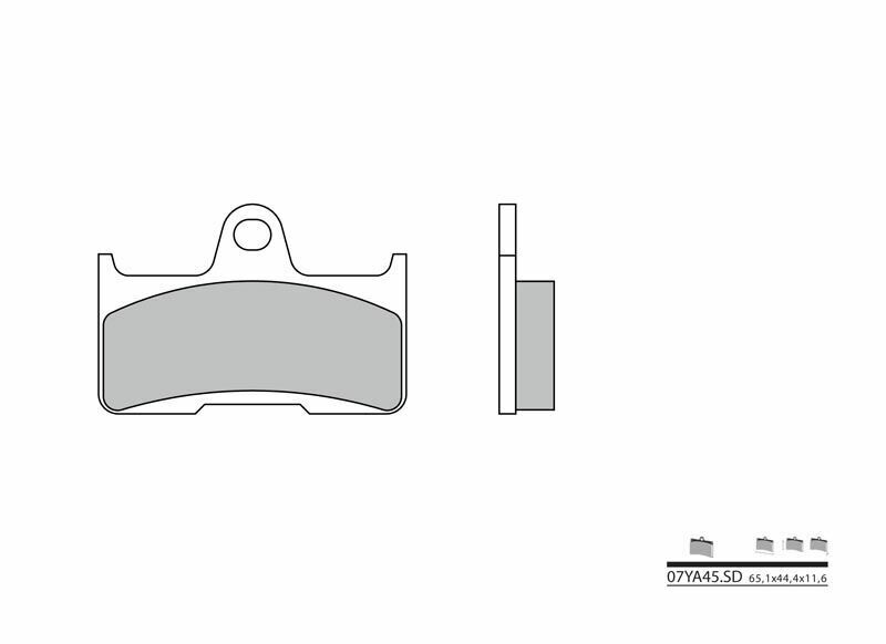 Plaquettes de frein BREMBO Off-Road métal fritté - 07YA45SD 