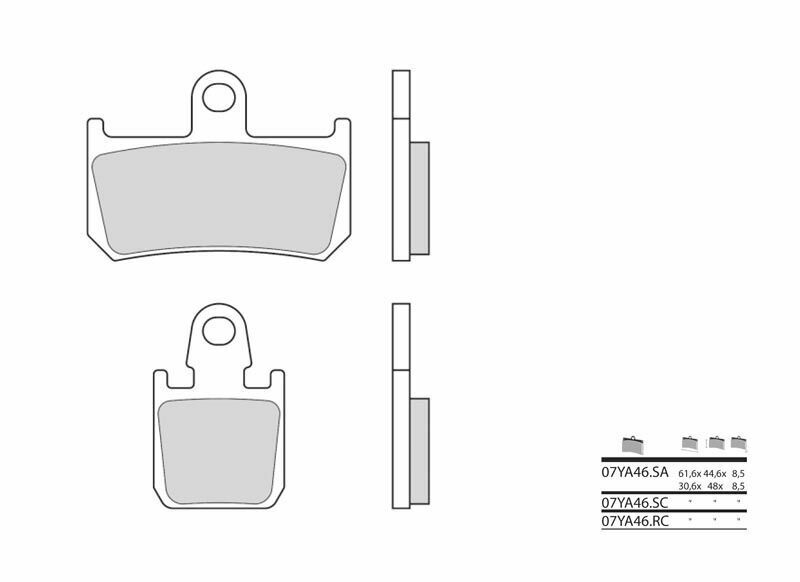 Plaquettes de frein BREMBO carbone céramique - 07YA46RC 