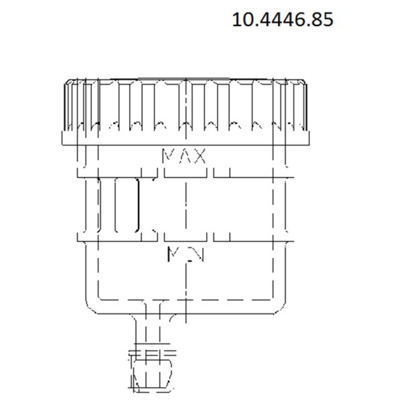 Reservoir for master cylinder Brembo strait exit clamp fixing 
