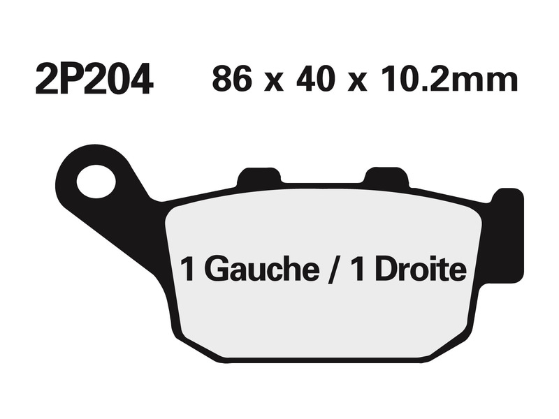 Plaquettes de frein NISSIN route semi-métallique - 2P-204NS 