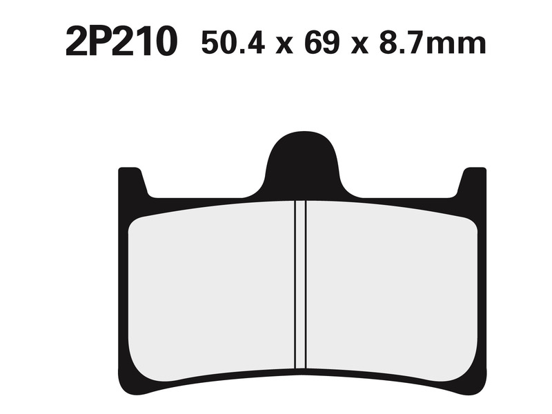 Plaquettes de frein NISSIN route /Off-Road métal fritté - 2P-210ST 