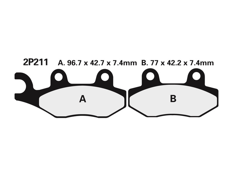 Plaquettes de frein NISSIN route semi-métallique - 2P-211NS 