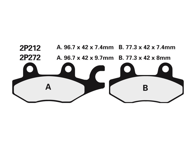 Plaquettes de frein NISSIN route /Off-Road métal fritté - 2P-212ST-MX 