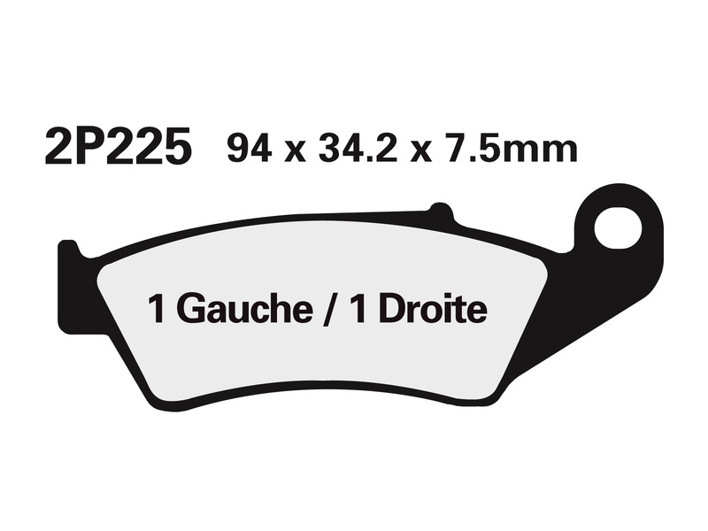 Plaquettes de frein NISSIN Off-Road semi-métallique - 2P-225GS 