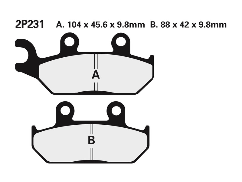 Plaquettes de frein NISSIN Off-Road semi-métallique - 2P-231GS 