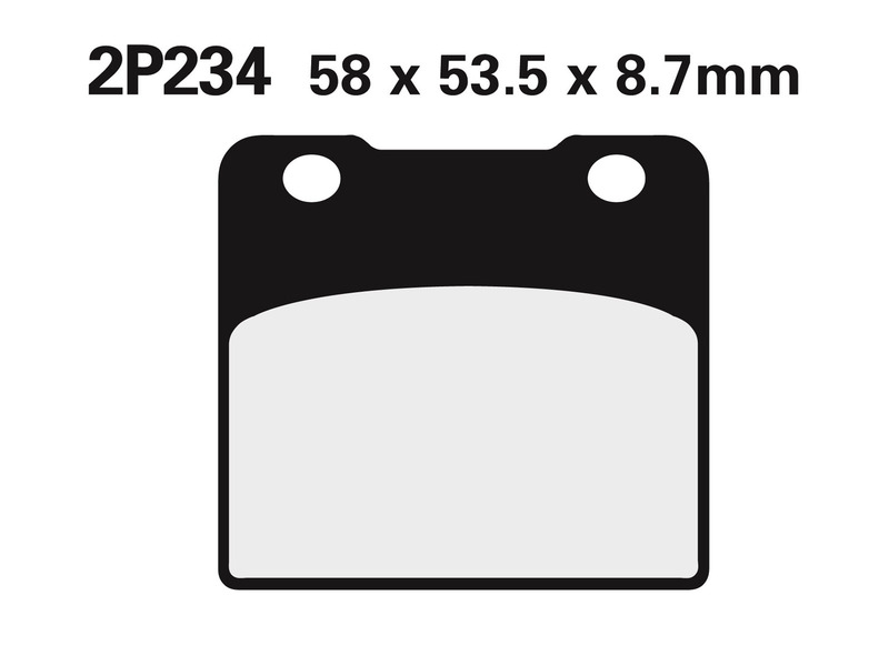 Plaquettes de frein NISSIN route semi-métallique - 2P-234NS 