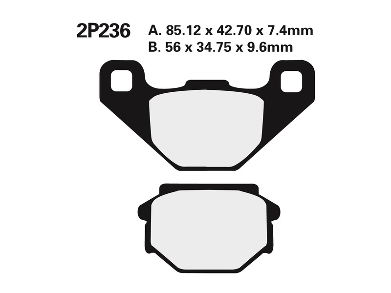 Plaquettes de frein NISSIN Off-Road semi-métallique - 2P-236GS 