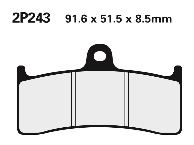 Plaquettes de frein NISSIN route /Off-Road métal fritté - 2P-243ST 