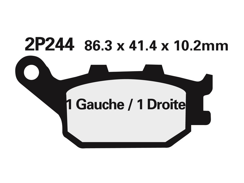 Plaquettes de frein NISSIN route semi-métallique - 2P-244NS 