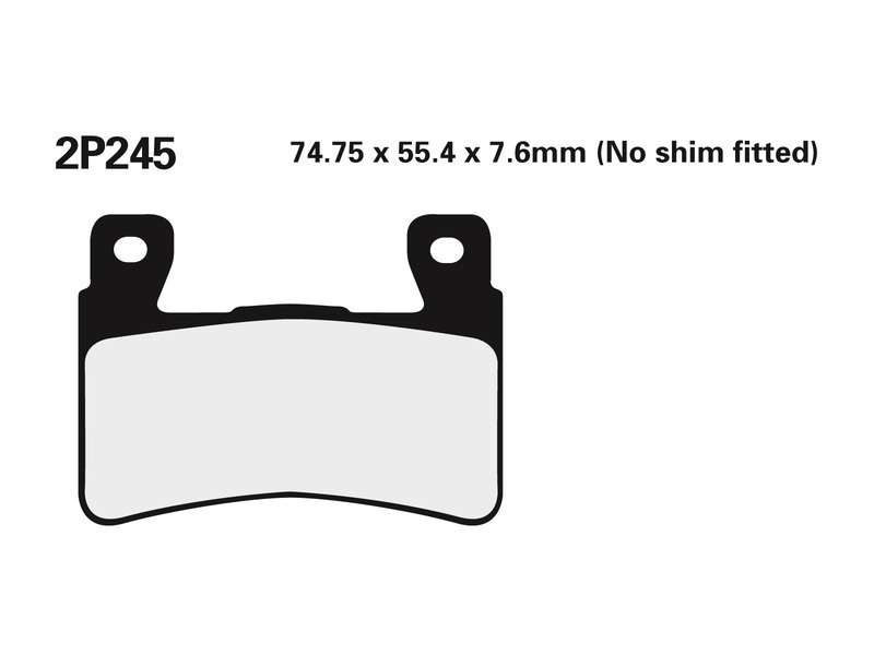 Plaquettes de frein NISSIN route semi-métallique - 2P-245NS 