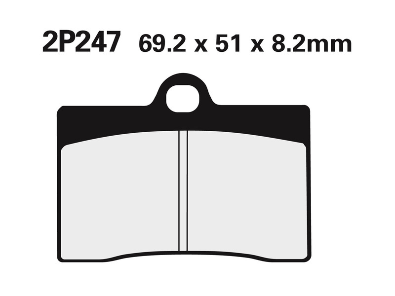 Plaquettes de frein NISSIN route semi-métallique - 2P-247NS 