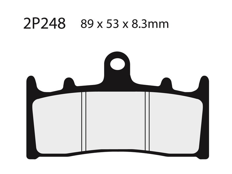 Plaquettes de frein NISSIN route semi-métallique - 2P-248NS 