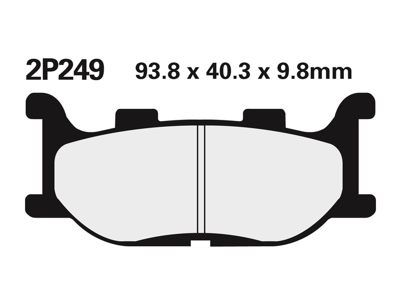 Plaquettes de frein NISSIN route /Off-Road métal fritté - 2P-249ST 