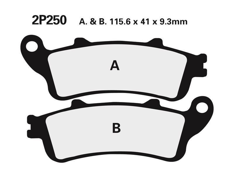 Plaquettes de frein NISSIN route /Off-Road métal fritté - 2P-250ST-F2 