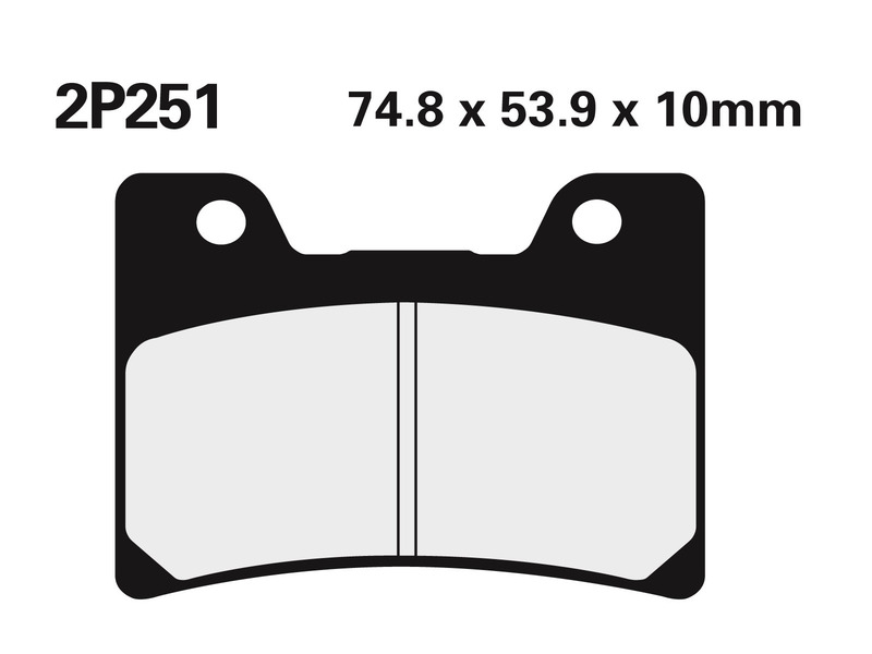 Plaquettes de frein NISSIN route semi-métallique - 2P-251NS 