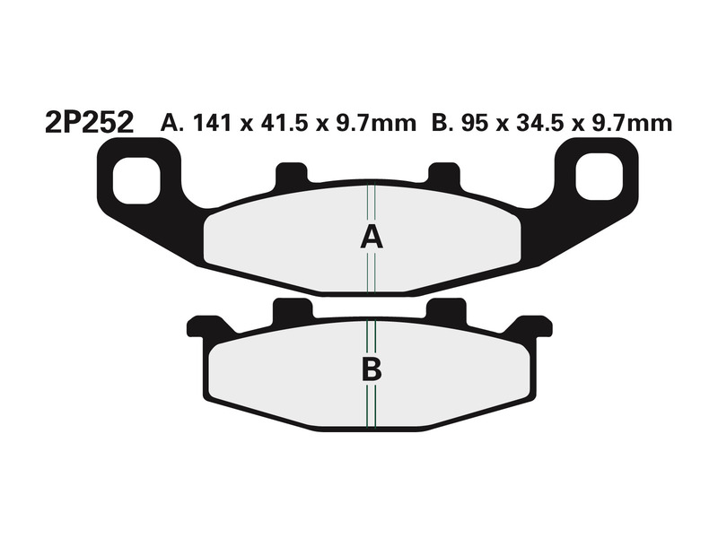 Plaquettes de frein NISSIN route semi-métallique - 2P-252NS 