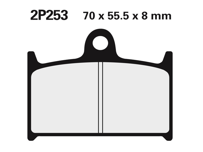 Plaquettes de frein NISSIN route semi-métallique - 2P-253NS 