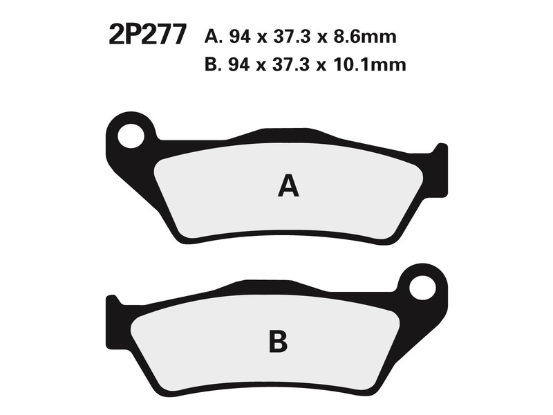 Plaquettes de frein NISSIN route semi-métallique - 2P-277NS 