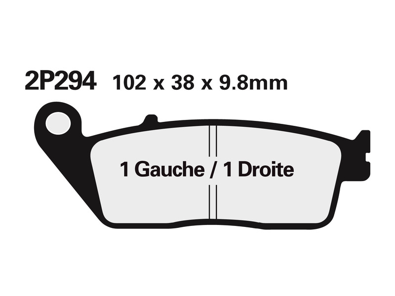 Plaquettes de frein NISSIN route semi-métallique - 2P-281NS 