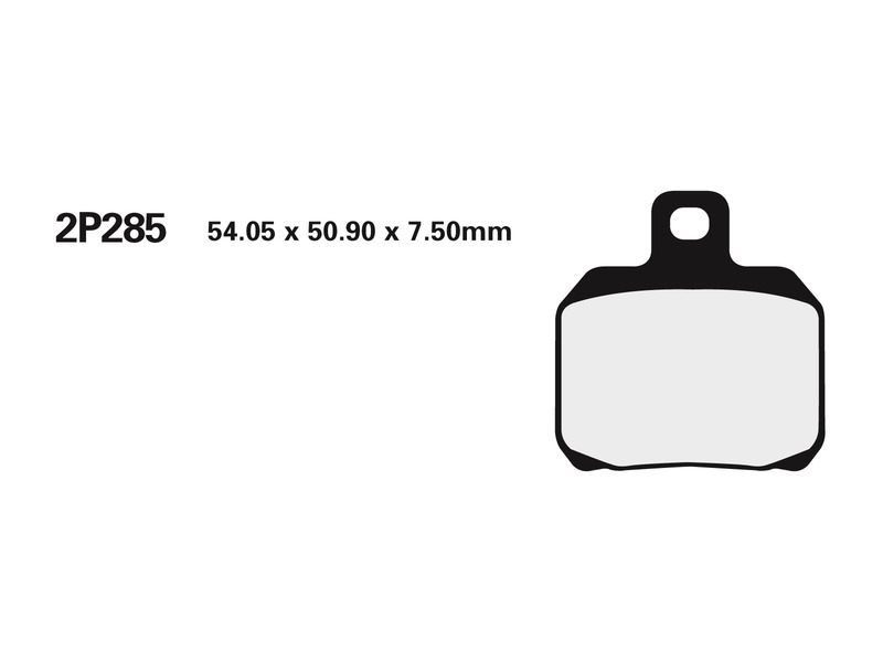 Plaquettes de frein NISSIN route /Off-Road métal fritté - 2P-285ST 