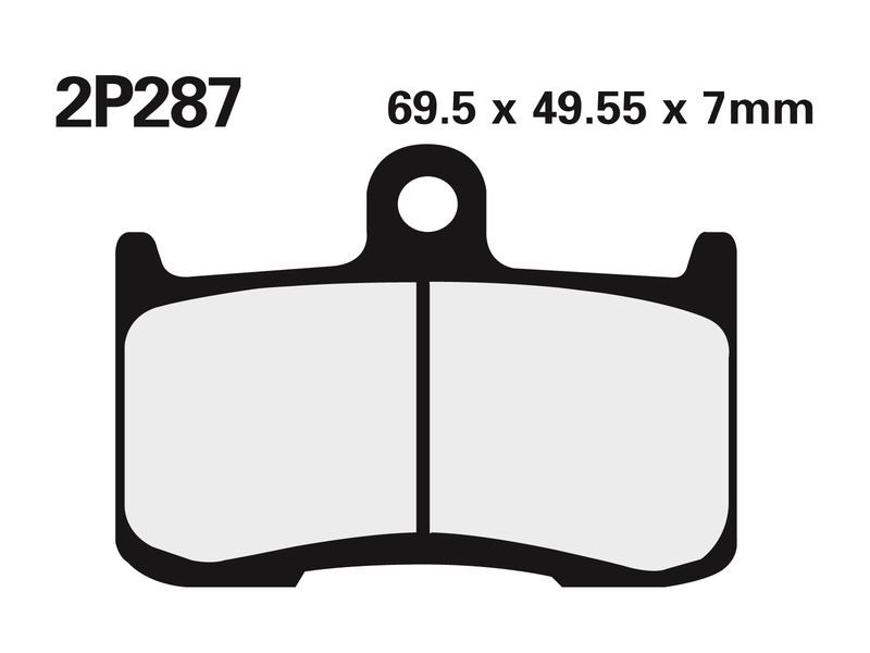 Plaquettes de frein NISSIN route /Off-Road métal fritté - 2P-287ST 