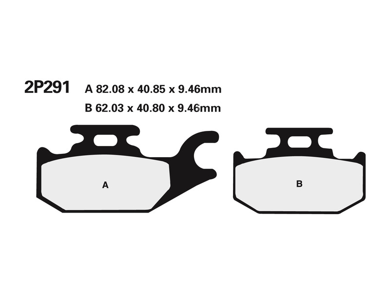 Plaquettes de frein NISSIN route semi-métallique - 2P-291NS 