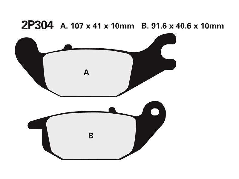 Plaquettes de frein NISSIN route semi-métallique - 2P-304NS