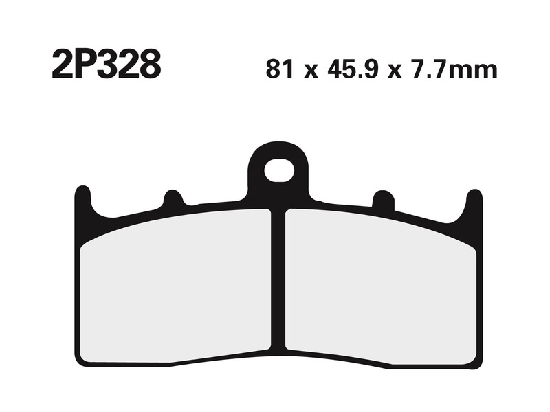 Plaquettes de frein NISSIN route /Off-Road métal fritté - 2P-328ST 