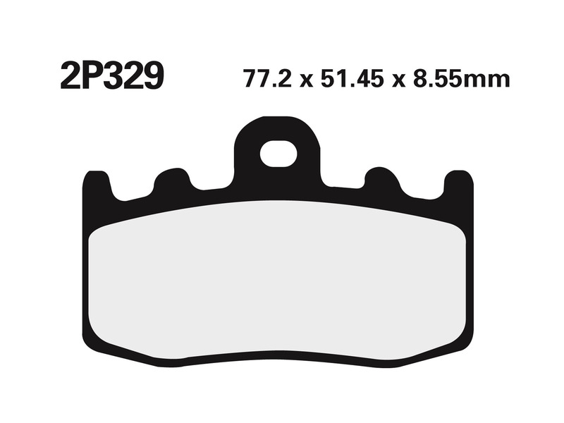 Plaquettes de frein NISSIN route /Off-Road métal fritté - 2P-329ST 