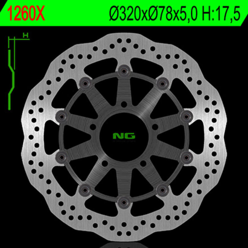 Disque de frein NG BRAKES pétale flottant 