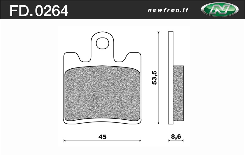 Plaquettes de frein NEWFREN Scooter métal fritté - FD0264SE 