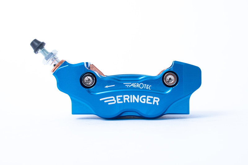 Etrier de frein axial gauche BERINGER Aerotec® MX 4 pistons bleu TM85 
