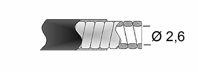 Gaine de frein 26/10 TRANSFIL - fil plat blanc rouleau 50m 