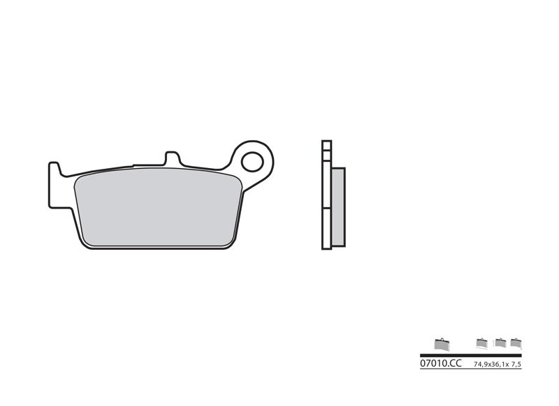 Plaquettes de frein BREMBO Scooter carbone céramique - 07010CC 