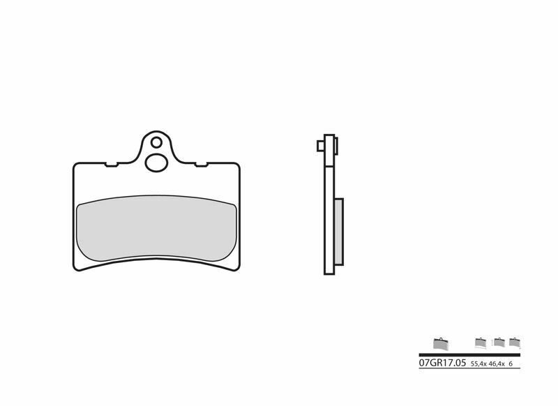 Plaquettes de frein BREMBO route carbone céramique - 07GR1705 