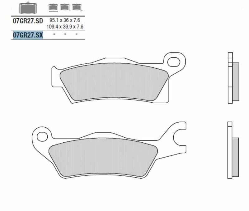 Plaquettes de frein BREMBO Off-Road métal fritté - 07GR27SX 