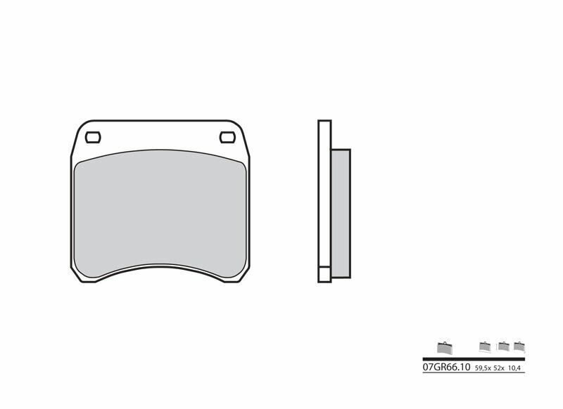 Plaquettes de frein BREMBO route carbone céramique - 07GR6610 