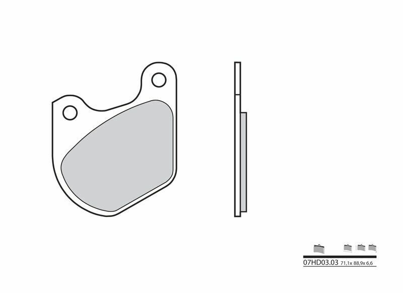 Plaquettes de frein BREMBO route carbone céramique - 07HD0303 