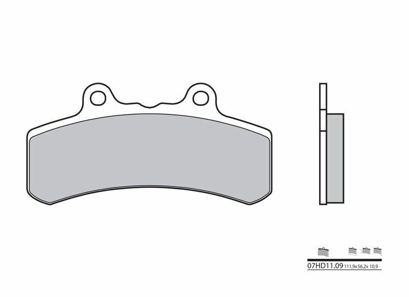 Plaquettes de frein BREMBO route carbone céramique - 07HD1109 