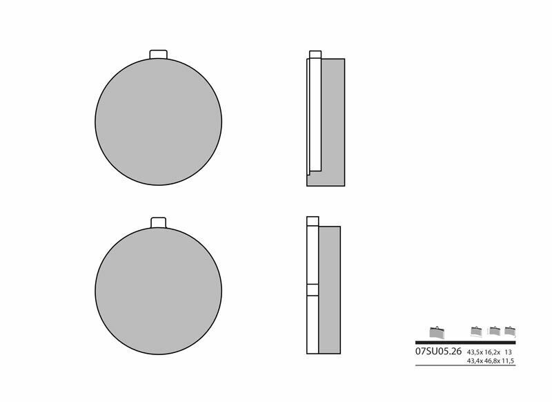 Plaquettes de frein BREMBO route carbone céramique - 07SU0526 