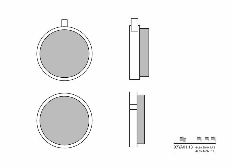 Plaquettes de frein BREMBO route carbone céramique - 07YA0113 