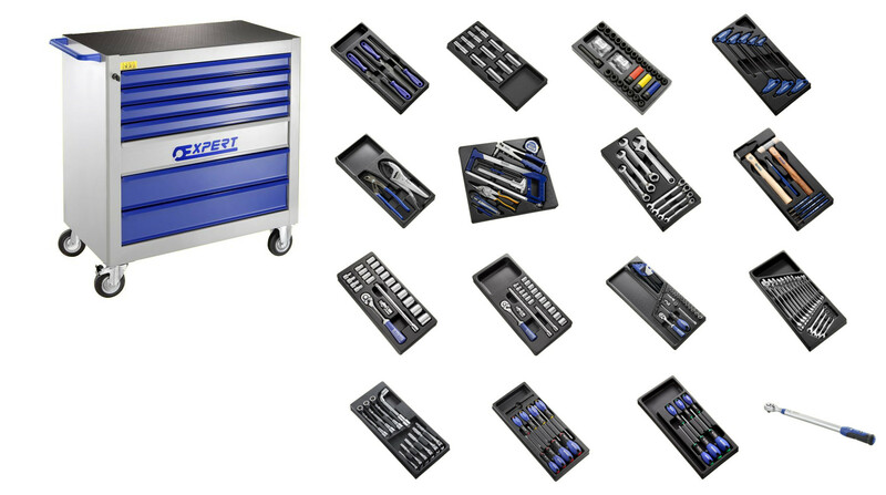 Servante XL équipée EXPERT 250 outils - 7 tiroirs 