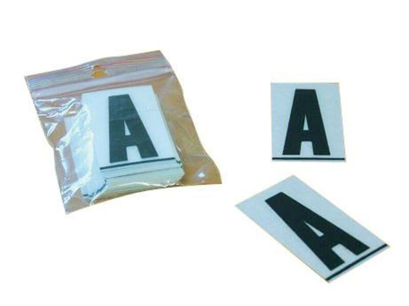 Caractère H en PVC à coller PPI 45mm pour plaques aluminium - 50 pièces 