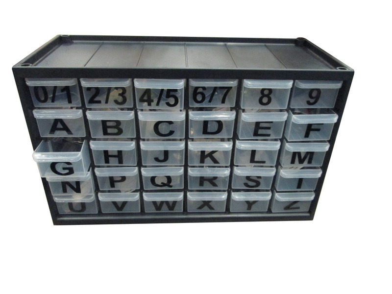 Assortiment caractères pour plaques aluminium PPI 