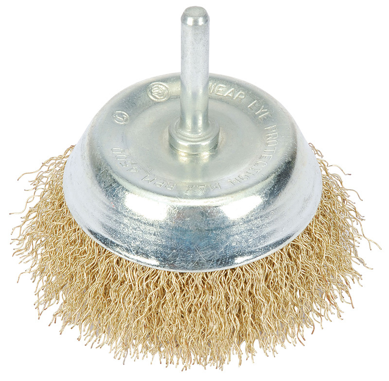 Brosse métallique cuvette à tige DRAPER Ø50mm 