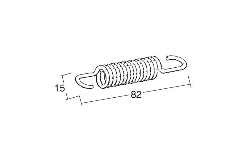 Ressort BUZZETTI 82x15mm pour béquille centrale 